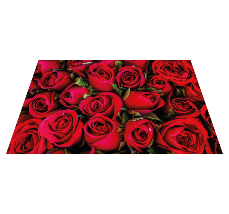 Tappeto vinile fiori mazzo di rose - TenStickers