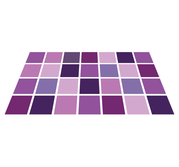 Tappeto vinile bagno griglia di colore viola - TenStickers