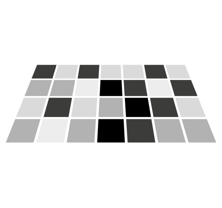 Tappeto vinile bagno quadrati di tonalità grigie - TenStickers