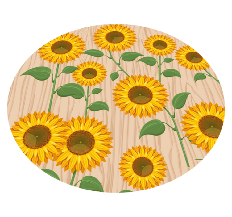 Tappeto vinile fiori mazzo di girasoli - TenStickers