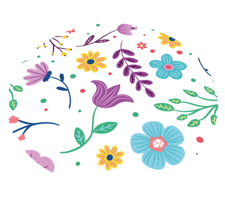 Tappeto vinile fiori vivace ispirazione floreale - TenStickers