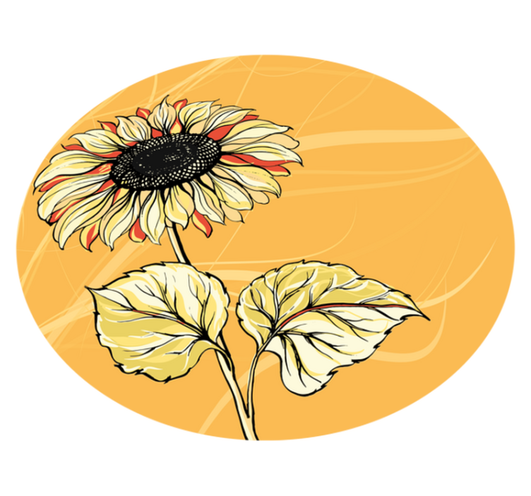 Tappeto vinile fiori fiore di girasole luminoso - TenStickers