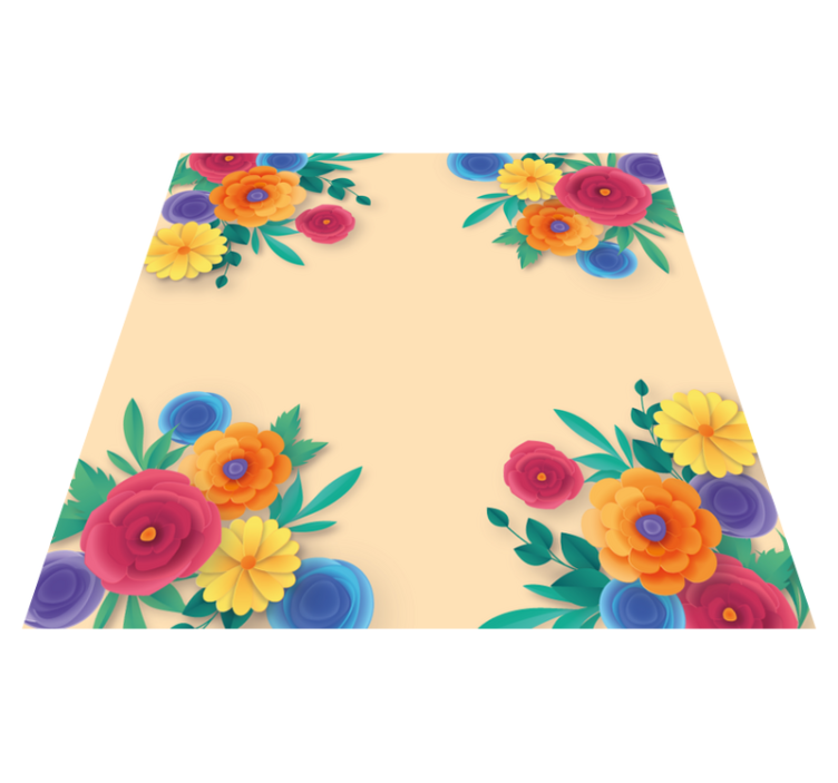 Tappeto vinile fiori fiore vivace - TenStickers