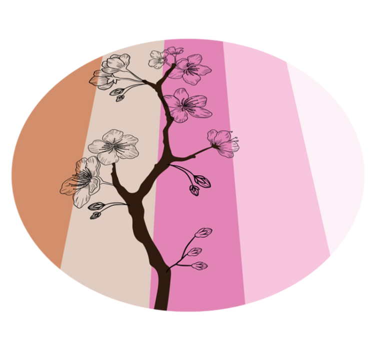 Tappeto vinile fiori eleganza fior di ciliegio - TenStickers