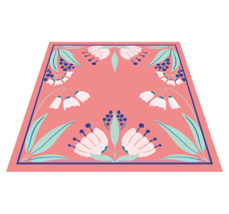 Tappeto vinile fiori tavolozza di motivi - TenStickers