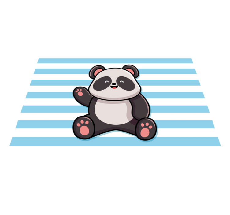 Tappeto vinile per bambini design giocoso del panda - TenStickers