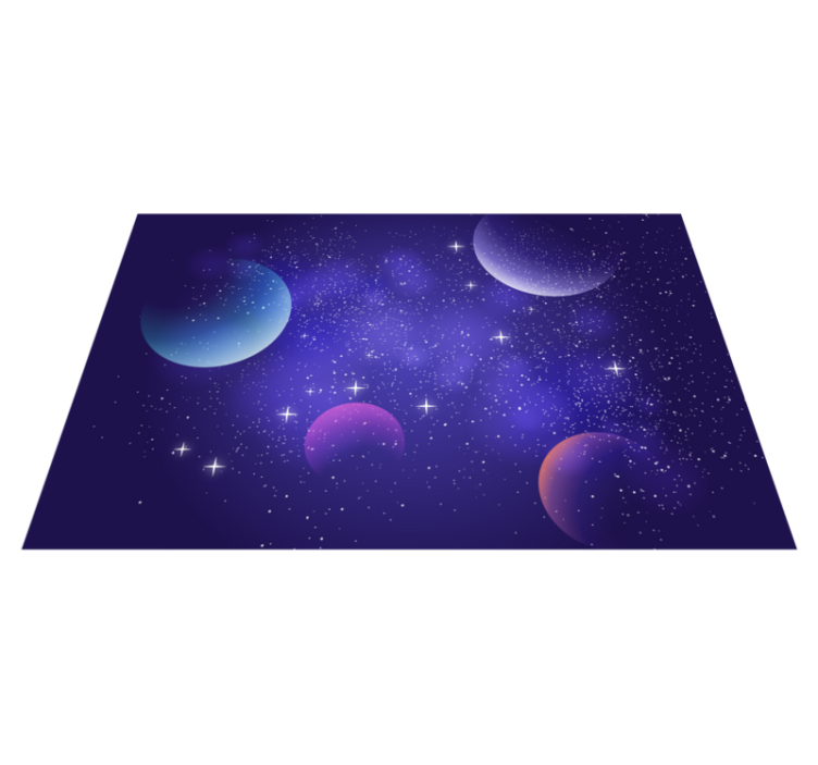 Tappetto vinile stelle scena dello spazio cosmico - TenStickers