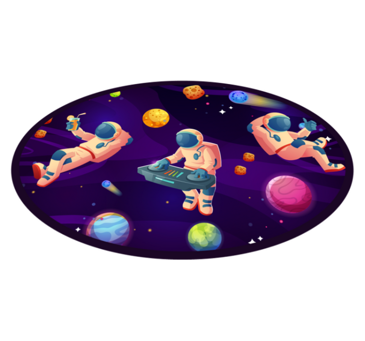 Tappetto vinile stelle design per feste a tema astronauta - TenStickers