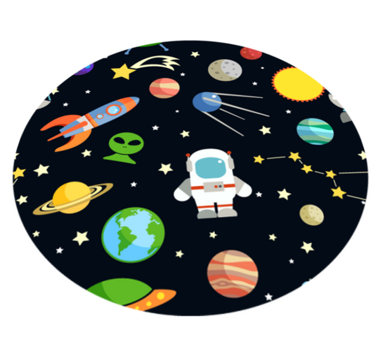 Tappetto vinile stelle progettazione della scoperta cosmica - TenStickers