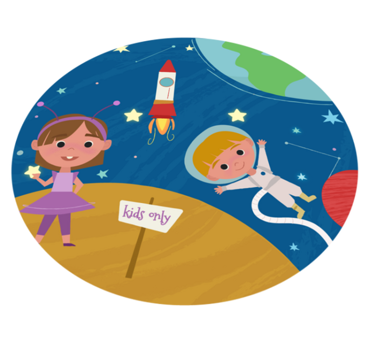 Tappeto vinile giochi divertimento avventura spaziale - TenStickers