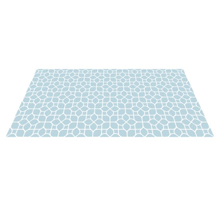 Tappeto vinile geometrico elementi bianchi e grigi - TenStickers