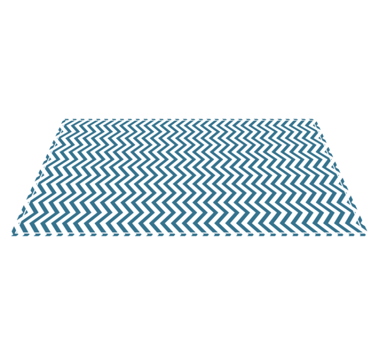 Tappeto vinile strisce stile chevron blu e bianco - TenStickers