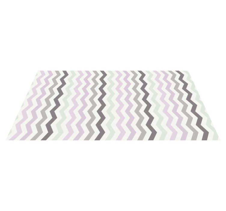 Tappeto vinile geometrico chevron zigzag onde nordiche - TenStickers