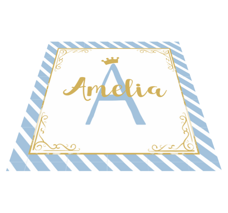 Tappeto vinile con nome stile iniziale nome - TenStickers