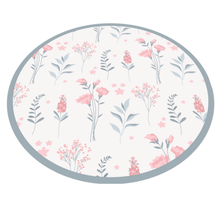 Tappeto vinile fiori modello elegante in fiore - TenStickers