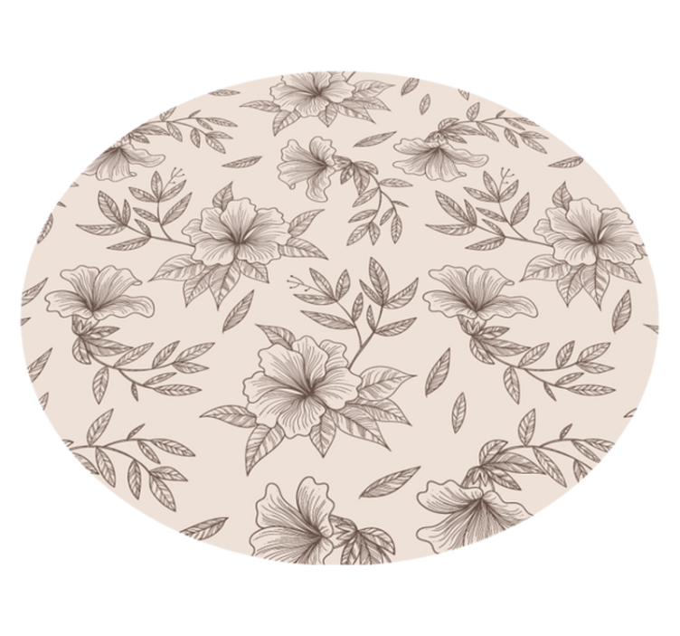 Tappeto vinile fiori concetto di schema botanico - TenStickers