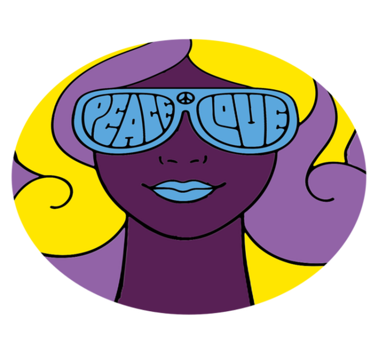 Tappeto vinile per ragazzi icona di pace e amore - TenStickers