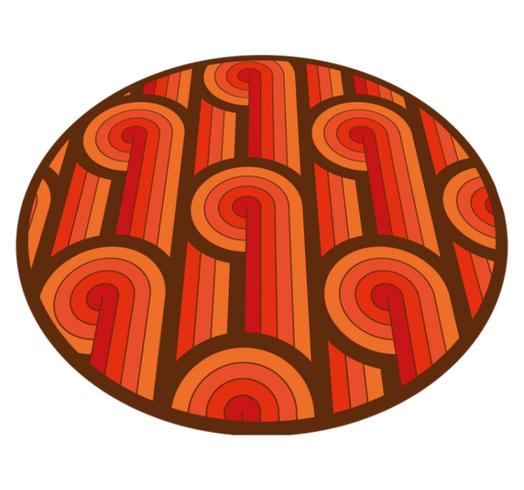 Tappeto vinile rotondo stile rotondo vintage - TenStickers