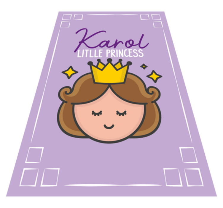 Tappeto vinile con nome tema della piccola principessa - TenStickers