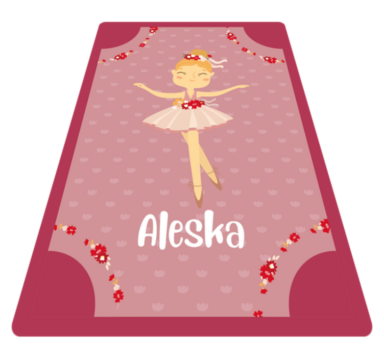 Tappeto vinile con nome pezzo di ballerina - TenStickers