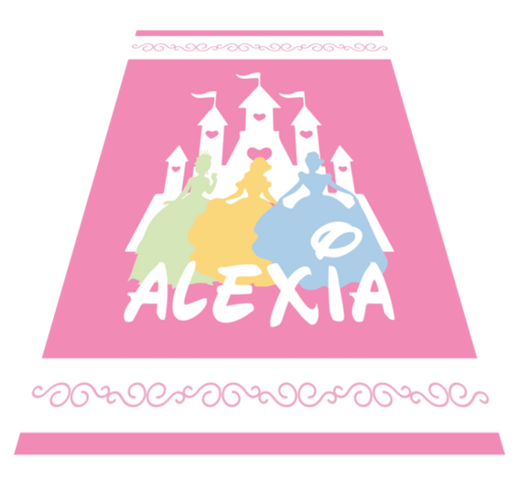 Tappeto vinile con nome castello delle fiabe - TenStickers