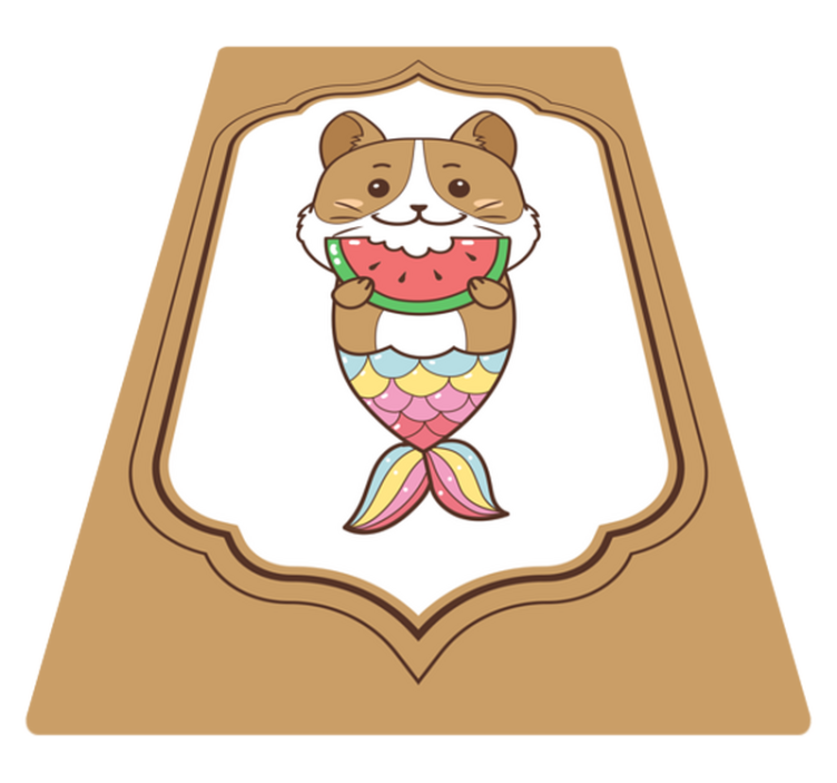 Tappeto vinile animali simpatico personaggio sirena - TenStickers