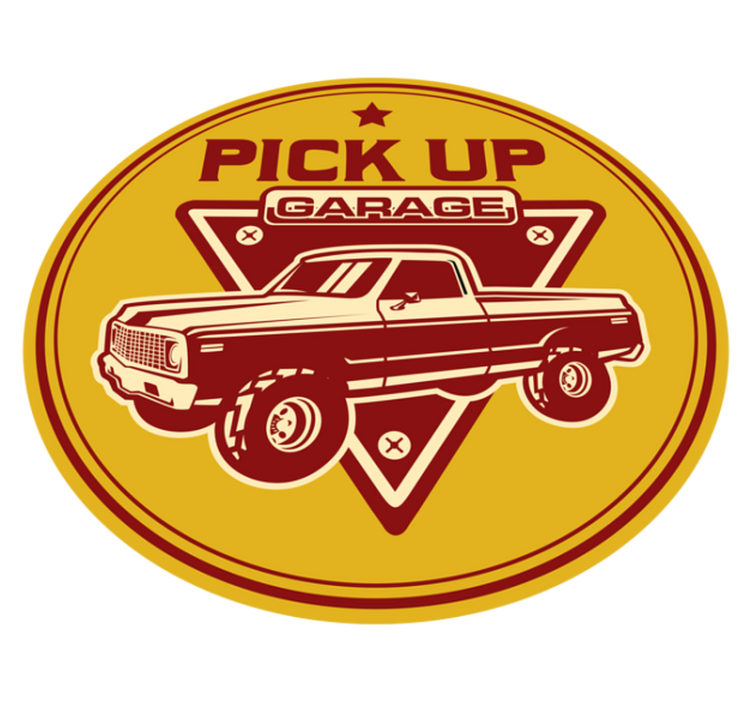 Tappeto vinile vintage garage per pickup classici - TenStickers
