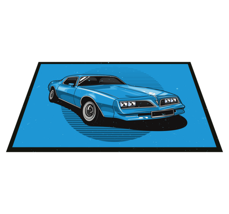 Tappeto vinile blu auto blu classica - TenStickers
