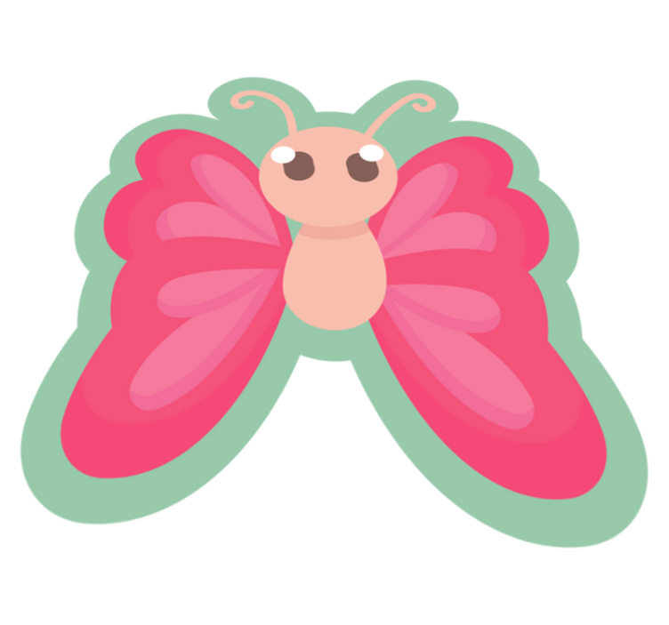 Tappeto vinile per bambini fantasia di farfalla luminosa - TenStickers