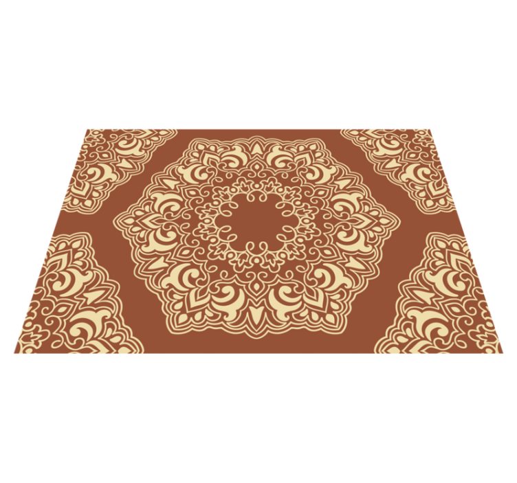 Tappeto vinile Mandala complessa disposizione botanica - TenStickers