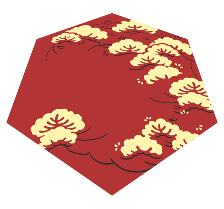 Tappeto vinile fiori motivo floreale a nuvola - TenStickers