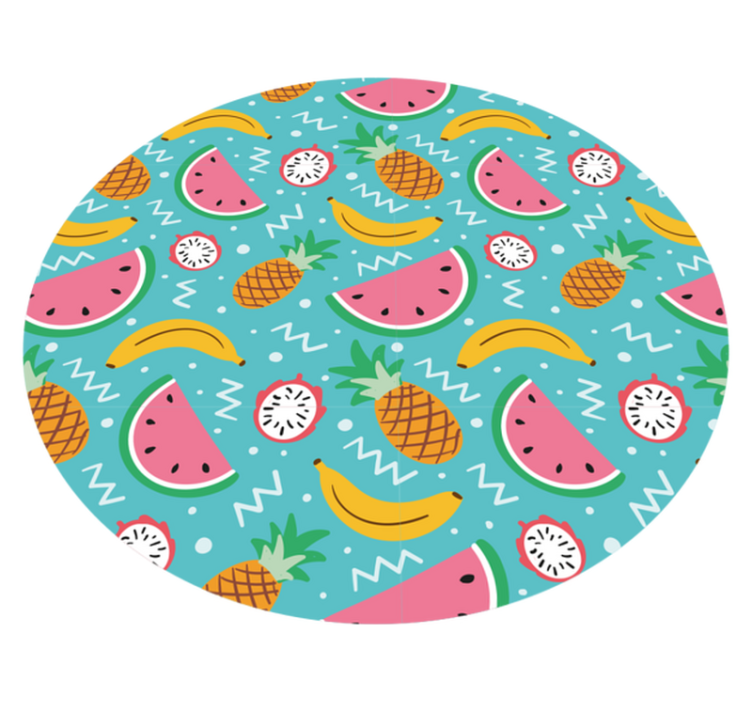 Tappeto pvc cucina divertimento con frutta tropicale - TenStickers