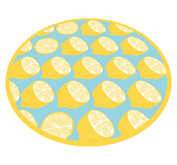 Tappeto pvc cucina motivo a fetta di limone - TenStickers