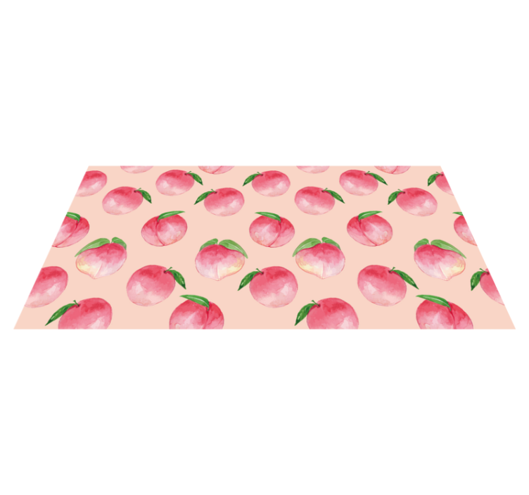 Tappeto pvc cucina motivo a fiori di pesco - TenStickers