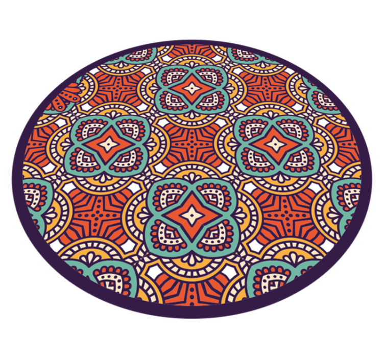 Tappeto vinile Mandala armonia geometrica colorata - TenStickers