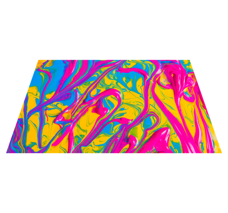 Tappeto vinile moderno motivi a vortice vibranti - TenStickers