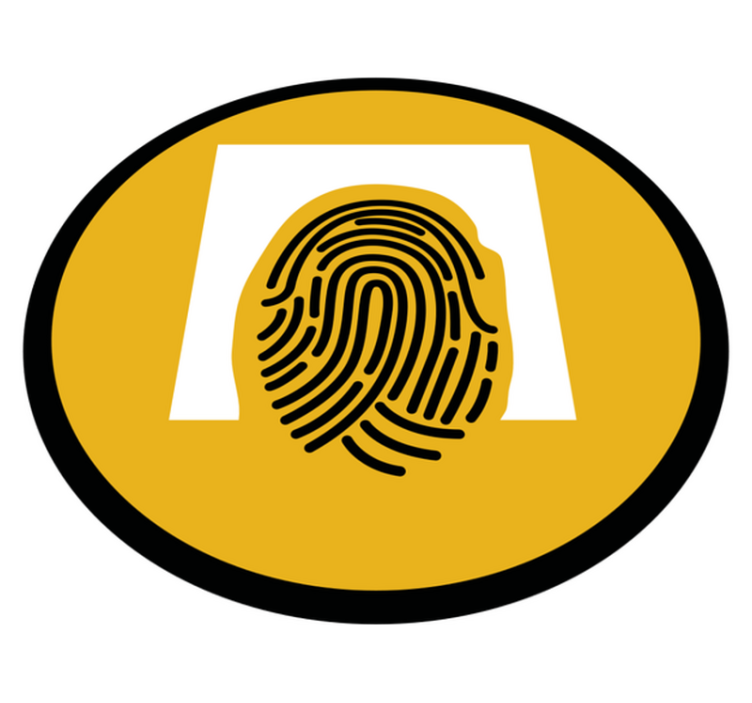 Tappeto vinile mosaico modello di impronta digitale - TenStickers