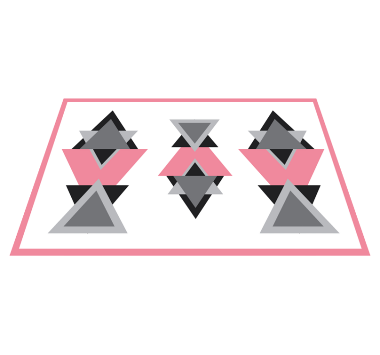 Tappeto vinile geometrico forme triangolari si fondono - TenStickers