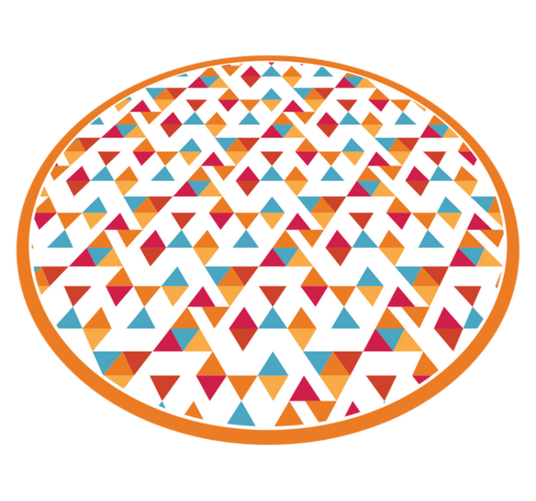 Tappeto vinile geometrico forme triangolari colorate - TenStickers