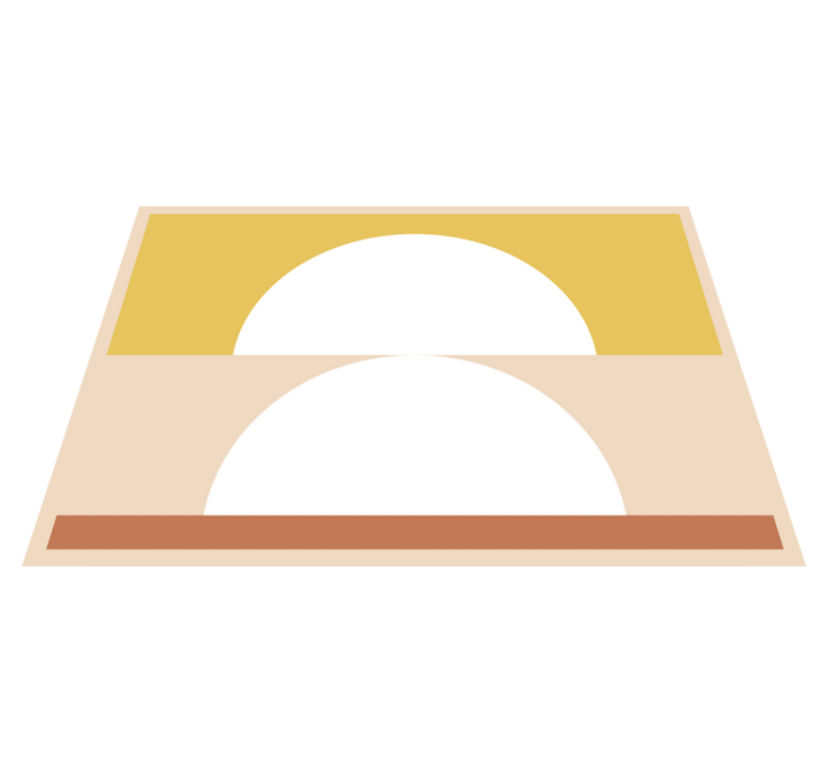 Tappeto vinile minimalista minimalismo circolare - TenStickers