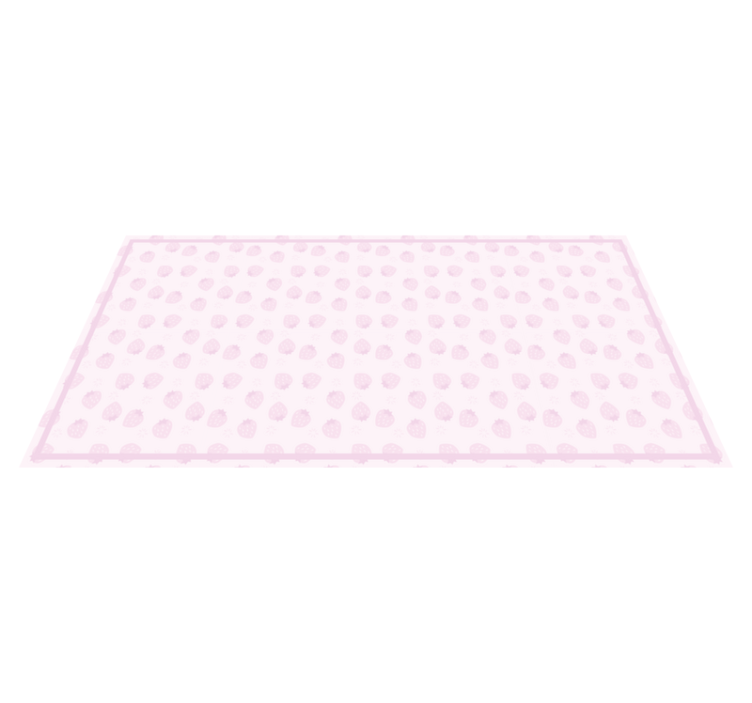 Tappeto pvc cucina motivo a fragola rosa - TenStickers