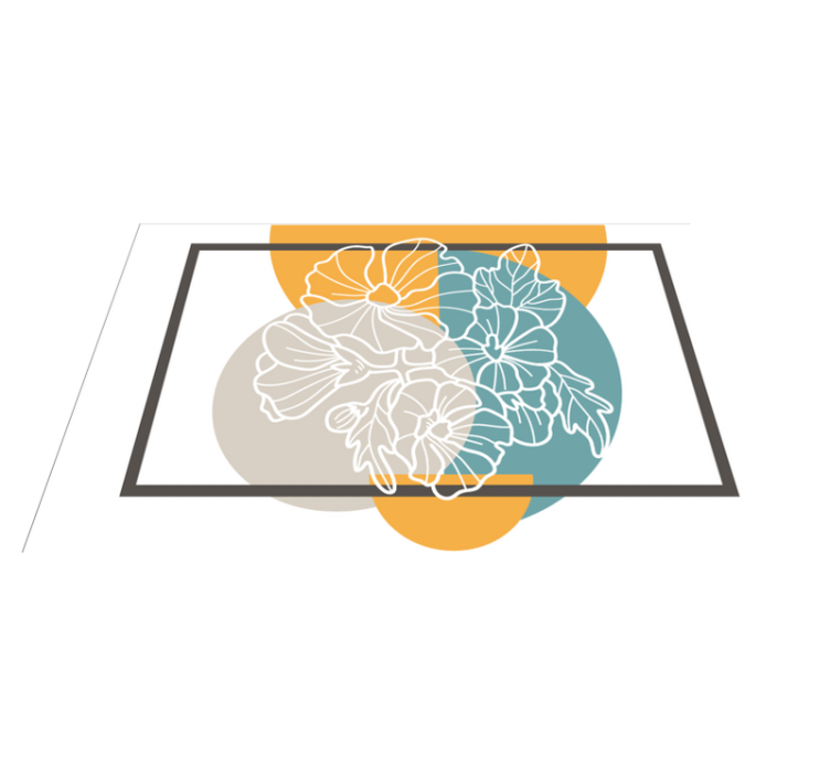 Tappeto vinile fiori accento floreale moderno - TenStickers