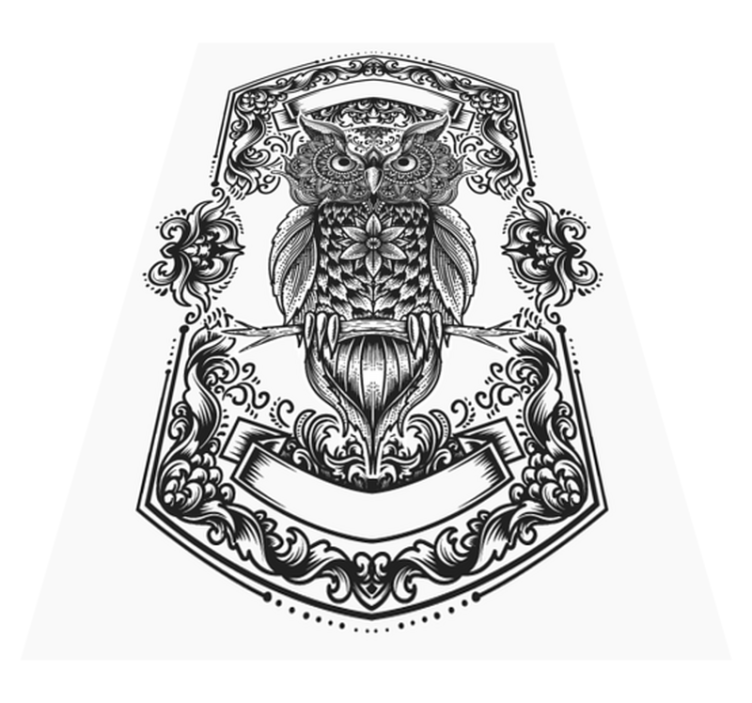 Tappeto vinile Mandala motivo intricato del gufo - TenStickers