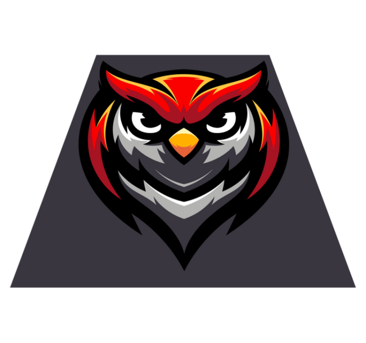 Tappeto vinile per ragazzi gufo grafico in grassetto - TenStickers