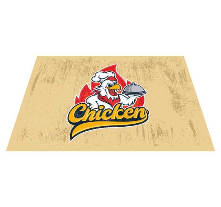 Tappeto pvc cucina logo del pollo allegro - TenStickers