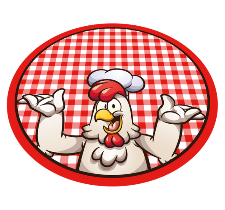 Tappeto pvc cucina allegro cuoco di pollo - TenStickers