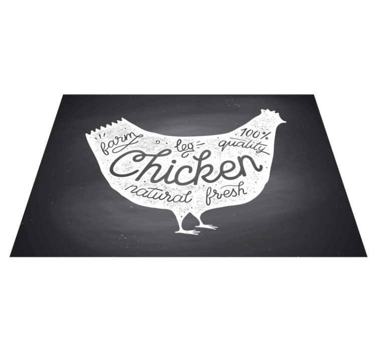 Tappeto pvc cucina pollo fresco di fattoria - TenStickers