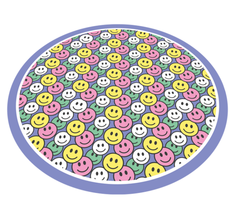 Tappeto vinile per bambini faccine sorridenti felici - TenStickers