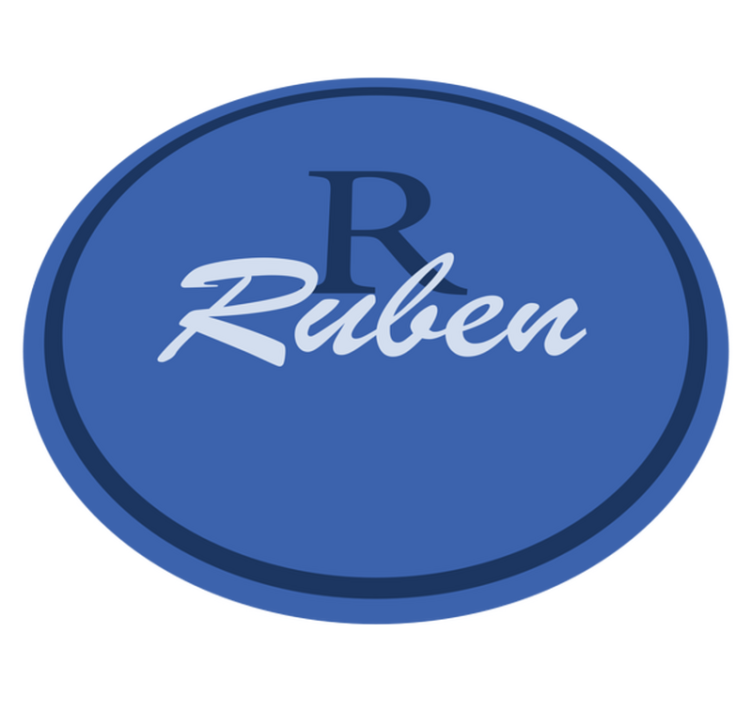 Tappeto vinile con nome cerchio personalizzato - TenStickers