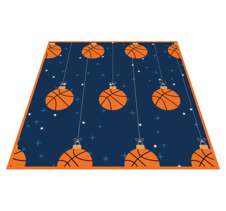 Tappeto vinile per bambini motivo ornamentale da basket - TenStickers